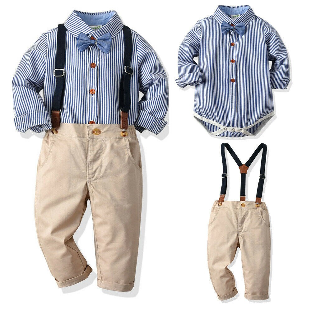 0 24M Baby Kids Boys Clothes Sets Infant Blue