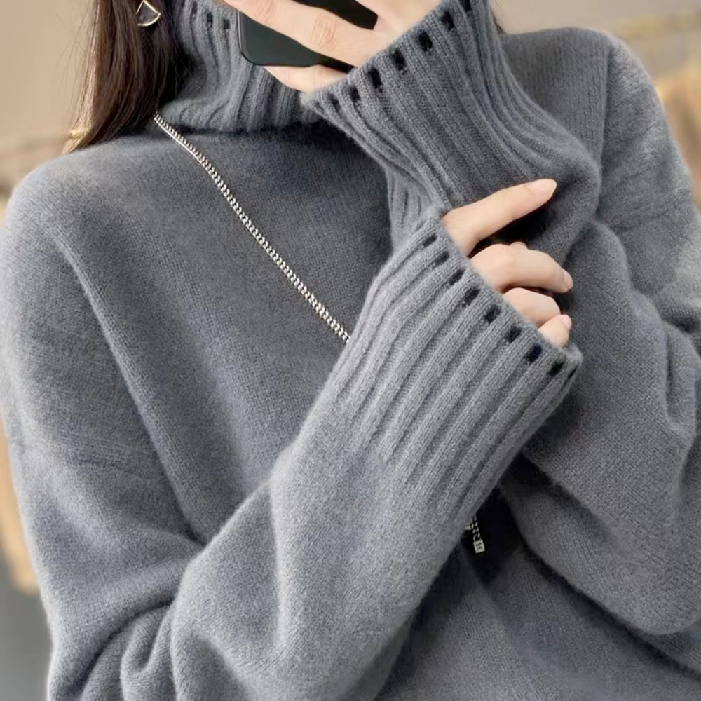 Womens High Collar Turtle Neck Sweater