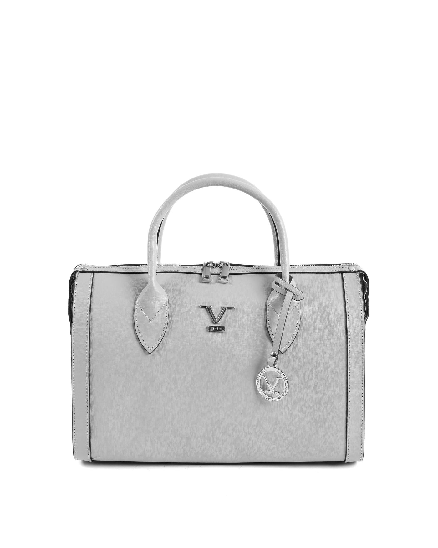 V Italia Womens Handbag Grey SAFFIANO GRIGIO