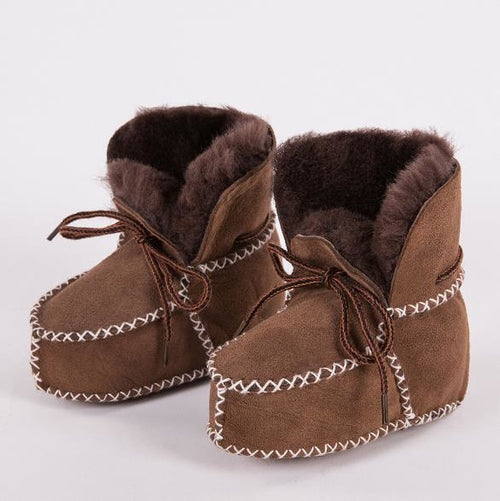 New Genuine leather sheepskin Kids boots Winter