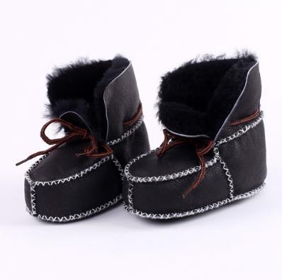 New Genuine leather sheepskin Kids boots Winter