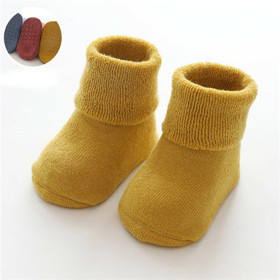 Newborn Baby Socks Terry Anti Slip Socks for Baby Winter Warm Thick