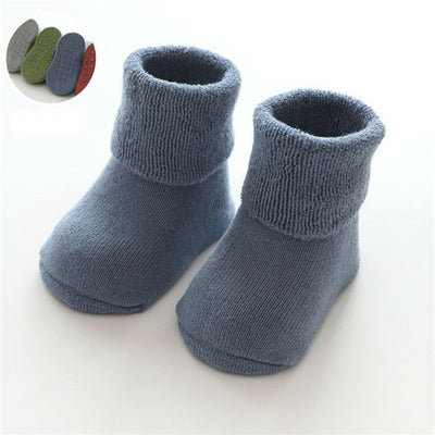 Newborn Baby Socks Terry Anti Slip Socks for Baby Winter Warm Thick