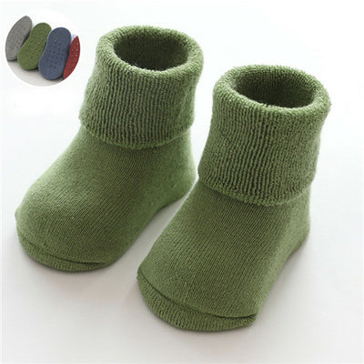 Newborn Baby Socks Terry Anti Slip Socks for Baby Winter Warm Thick