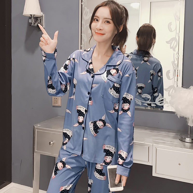 New Cartoon Print Pajamas for Women