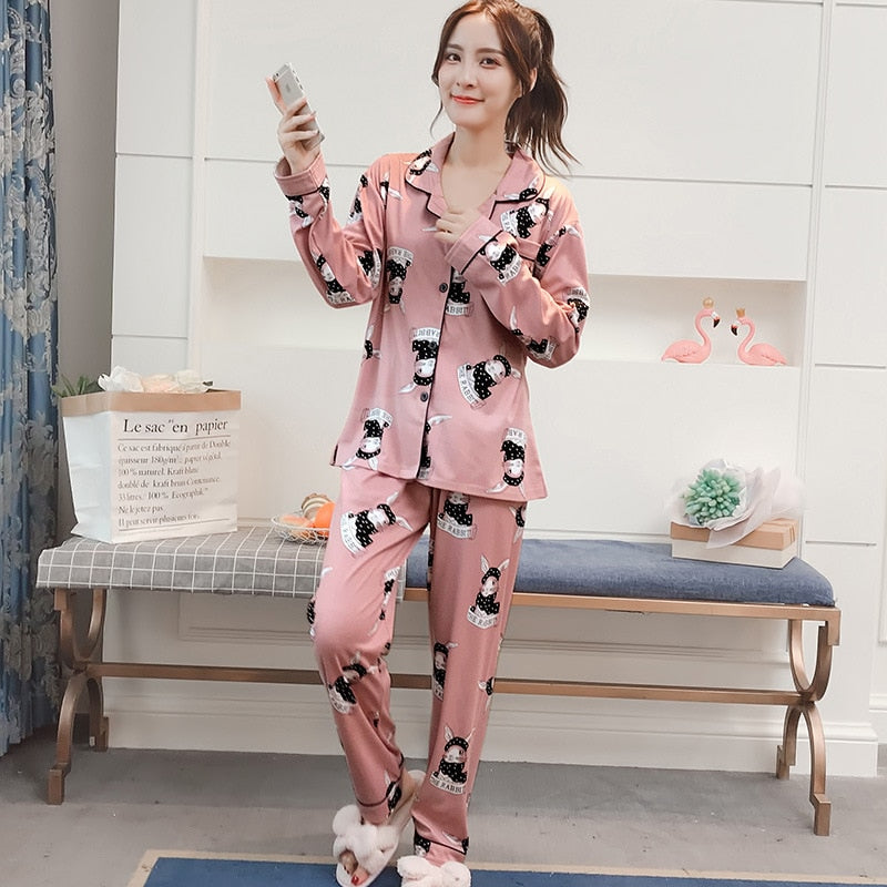 New Cartoon Print Pajamas for Women