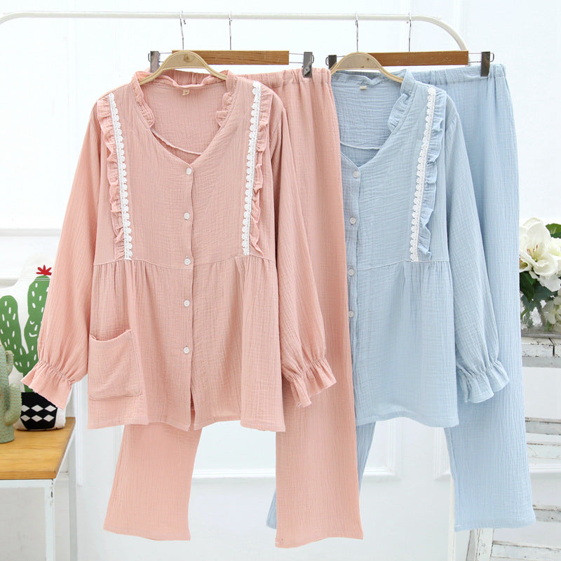 New Ruffle Simple Pajamas Button