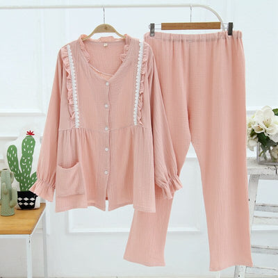 New Ruffle Simple Pajamas Button