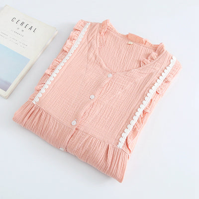 New Ruffle Simple Pajamas Button