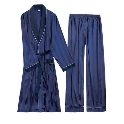 Pyjamas Men Silk Male Pajamas 2 Pieces Sets