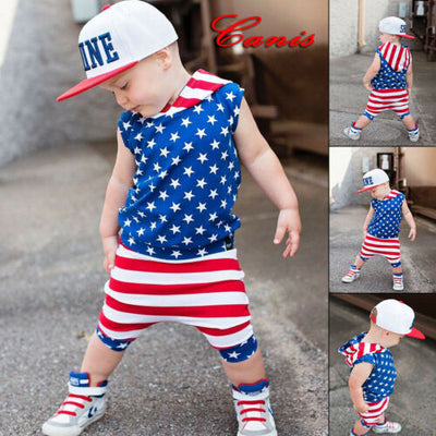 Toddler Kids Baby Boy Cotton Clothes T-shirt