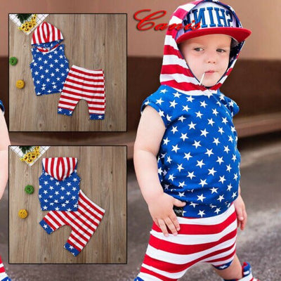 Toddler Kids Baby Boy Cotton Clothes T-shirt