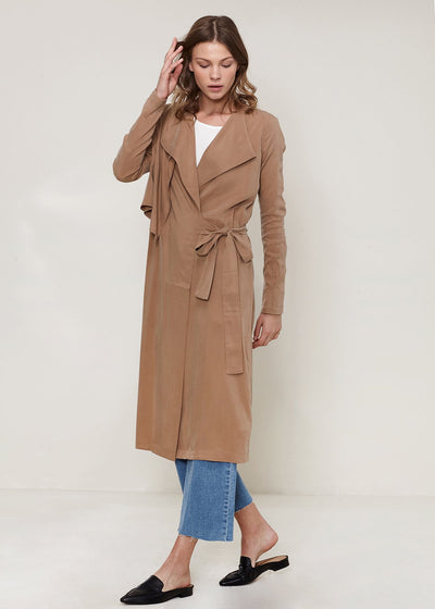 Women's Wrap Trench Coat In Sand