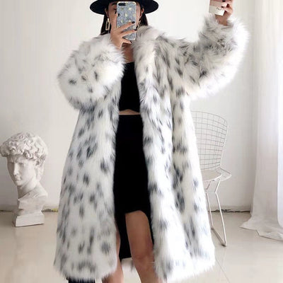 Women Thickened Plush Long Overcoat