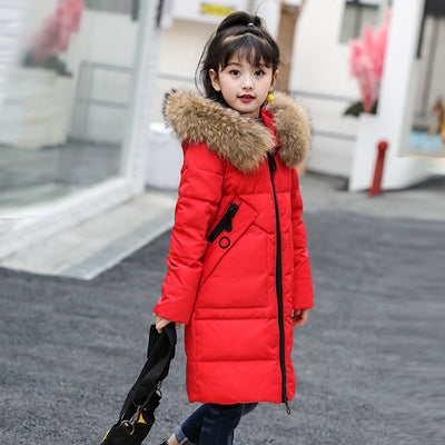 Baby Girl Winter Down Coat Clothes Solid Warm Faux