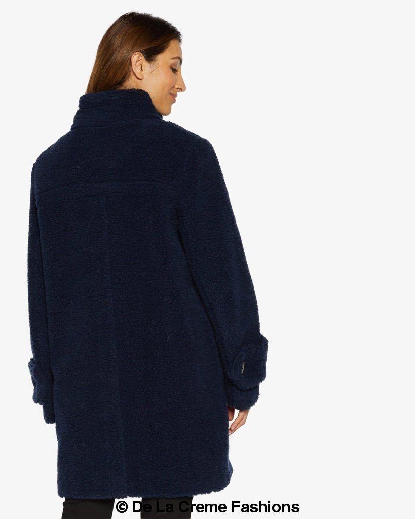 Julie High Neck Borg Teddy Coat