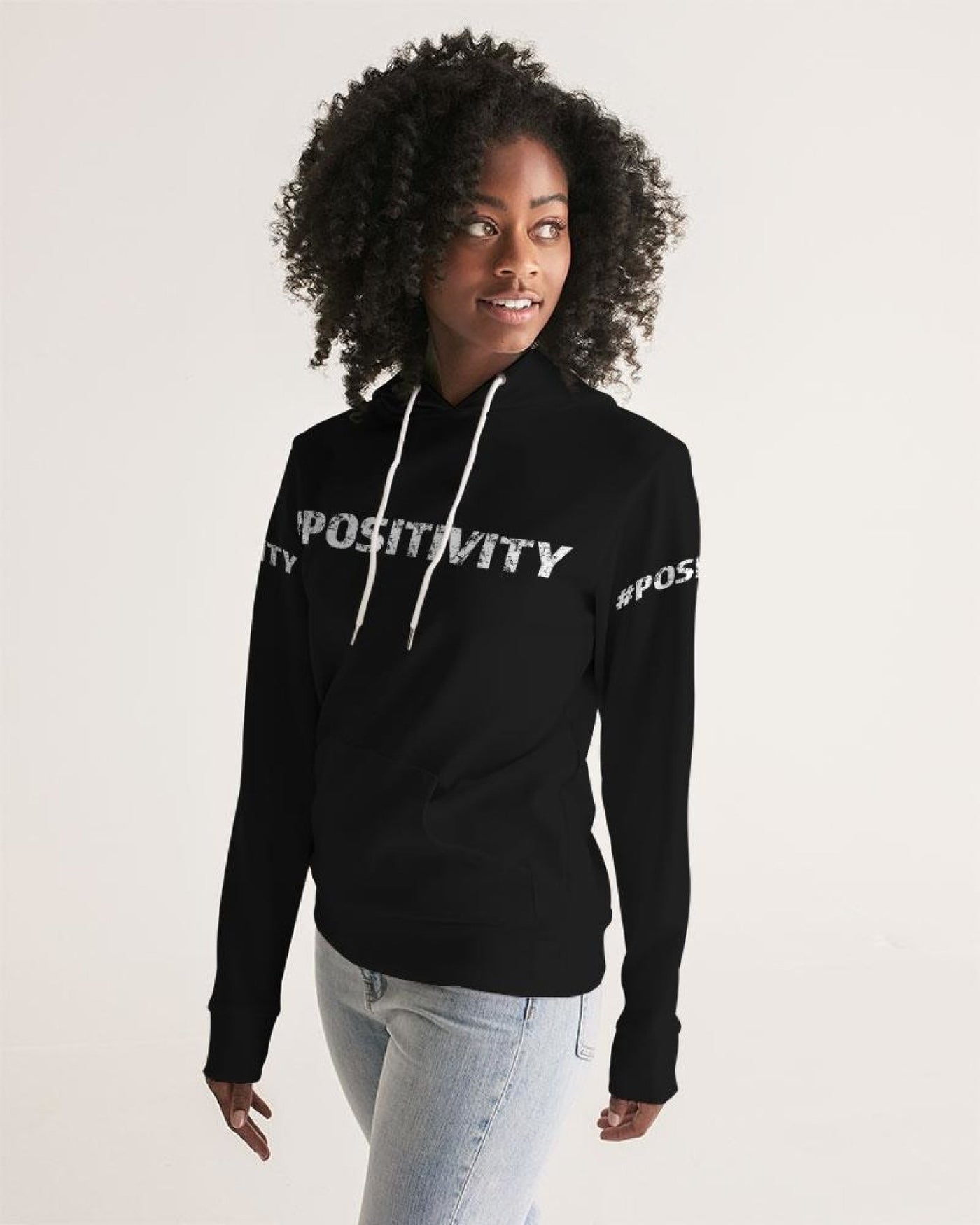 Womens Hoodie - Pullover Hooded Sweatshirt - Graphic/positivity