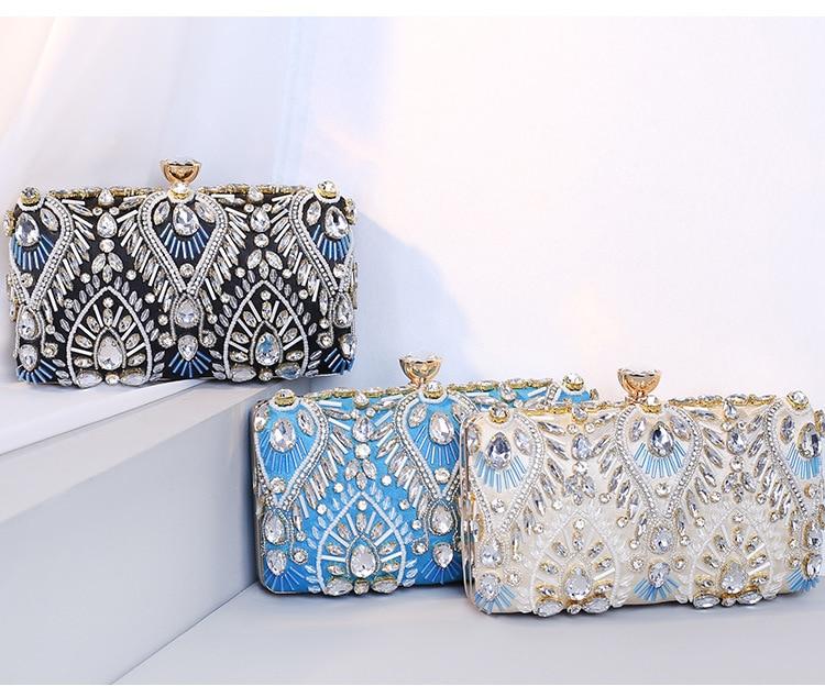 Clutch handbag Luxury Diamond Rhinestone Clutch Bags Exquisite Female