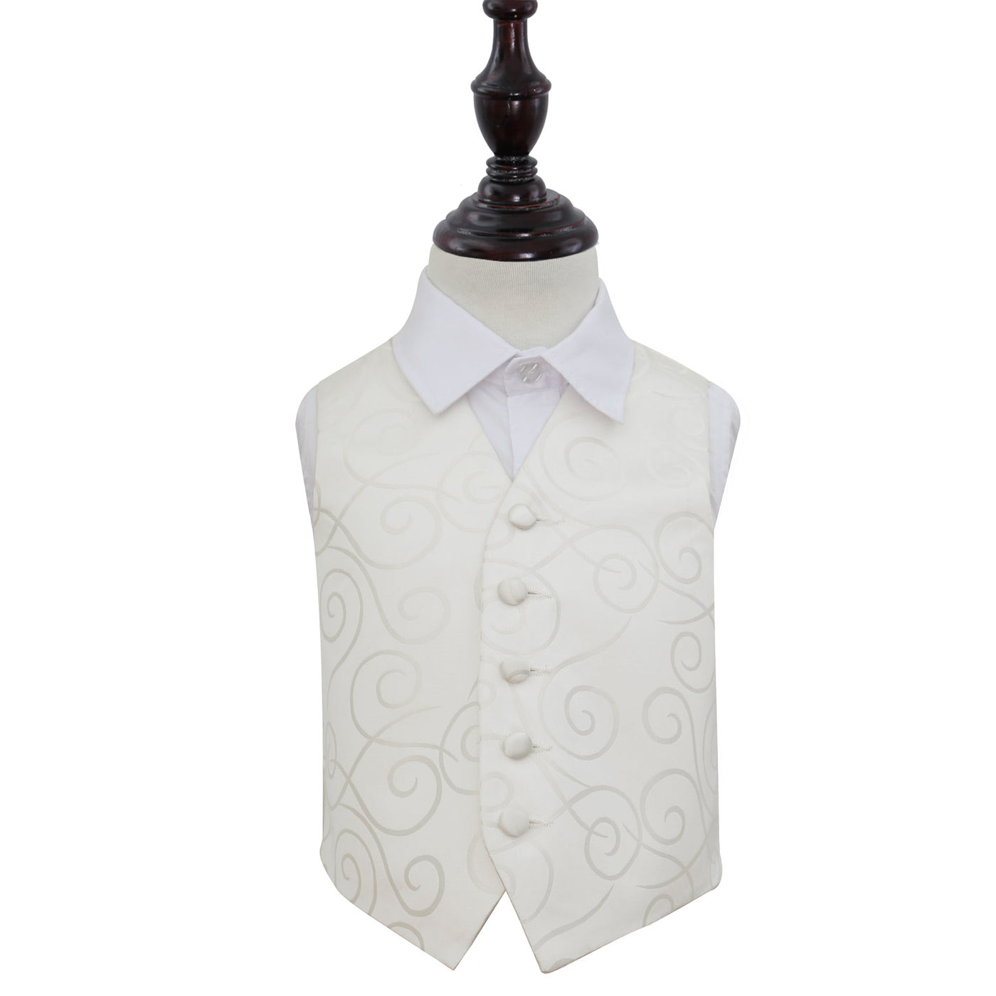 Scroll Waistcoat - Boys - Ivory, 32'