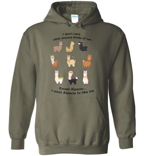 I Want Alpacas to Like Me Gildan Heavy Blend Hoodie