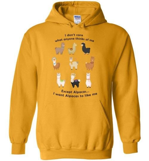 I Want Alpacas to Like Me Gildan Heavy Blend Hoodie