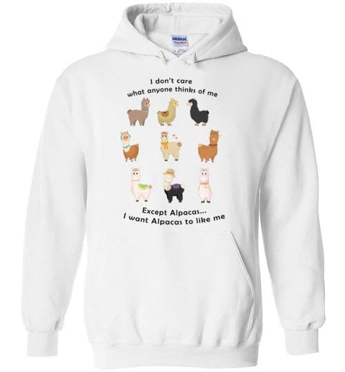 I Want Alpacas to Like Me Gildan Heavy Blend Hoodie